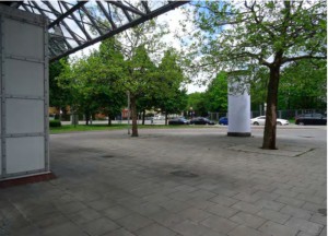 Der geplante Standort für das Fahrradvermietsystem „MVG Rad“ im Arabellapark